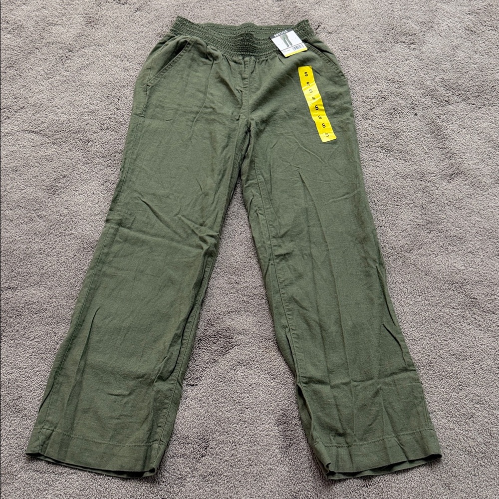 Briggs Women's Linen Blend Pants, Green, Small - Picture 4 of 6